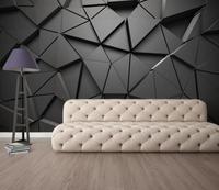 ZHIHAI 3D géométrique abstrait gris triangles fond d'écran designer
