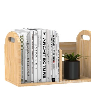 Simple Desktop Bookshelf Rectangle Wood Office Organizer Durable <b>Tabletop</b> <b>Storage</b> Rack For Books And Miscellaneous Items - Product Image 4