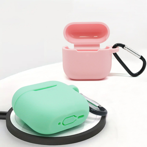 Custodia protettiva in Silicone <span class=keywords><strong>4</strong></span> AirPods ispessita con gancio a molla custodia protettiva in Silicone Anti-goccia per Airpods di quarta generazione 2024 - Product Image 6
