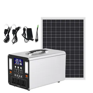 Large Capacity Solar Portable Power Station Solar Generator 1500 watt 1000 watt AC 110V 220V Charge Power Supply