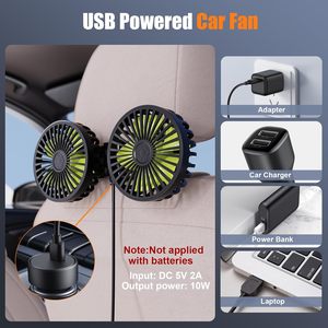 <span class=keywords><strong>Ventilateur</strong></span> de siège arrière USB haute puissance à double tête <span class=keywords><strong>Ventilateur</strong></span> de voiture puissant - Product Image 5