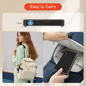 Canzone P10 II โปรเจคเตอร์แอนดรอยด์9 DLP แบบพกพา, 3D หน้าจอสัมผัส WIFI 4K รองรับแรม2GB รอม16GB แบตเตอรี่ในตัวกลางแจ้ง - Product Image 5