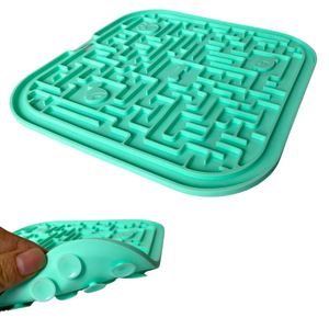 Tapis de léchage carré en silicone pour animaux de compagnie, assiette d'alimentation lente pour chats et chiens, sans BPA, qualité alimentaire, soulagement de l'ennui, distributeur de friandises - Product Image 4