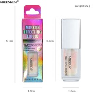 Poudre liquide miroir effet chrome sans poussière, style pinceau, finition lisse pour salon de manucure, poudre à ongles chromée