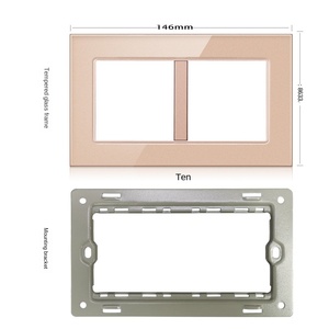 แผงสวิตช์แบบสัมผัสกรอบกระจกนิรภัย4มม. ป้องกันรอยขีดข่วนมาตรฐานสหภาพยุโรป - Product Image 2