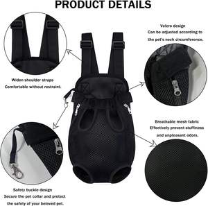 छोटे मध्यम कुत्तों बिल्लियों के लिए पैदल यात्रा समायोज्य सांस लेने योग्य सांस लेने योग्य फ्रंट पालतू जानवर 5-18 एलबीएस - Product Image 3