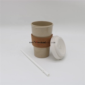 Tasse à café en forme de balle de riz naturel, écologique, réutilisable, couleur personnalisée, tasse à café de voyage en bambou, tasse à <span class=keywords><strong>emporter</strong></span> sans bpa - Product Image 6