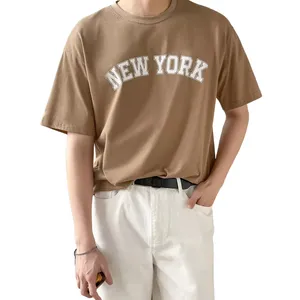 Men Letter Graphic Drop Shoulder Tee cotton oversized men's tshirts outlet