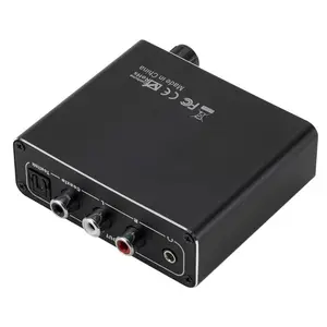 New digital to analog fiber converter coaxial to 5.1 channel audio decoder 3.5 headphone Audio Converter with adjustment