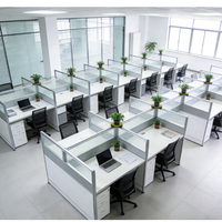 Modern Soundproof Movable Tempered Glass and MDF Partition Wall Panels and Doors for Home Office & School