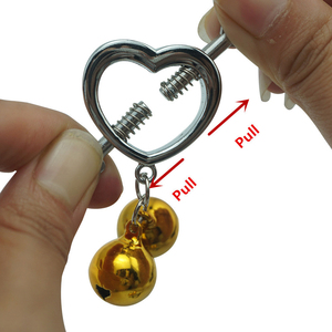 BDSM Nippelklemmen mit Amor-Pfeil-Design und Glöckchen für Paare - Product Image 2