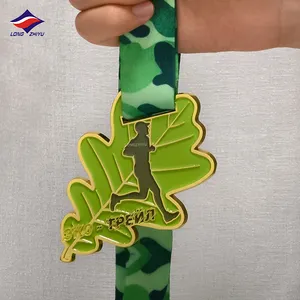 Longzhiyu 15 Anos Fábrica Redonda Metal Medalha Custom Running Race Gold Medalhas Lembrança