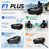 Intercom moto FreedConn F1 PLUS 600M pour 2 motards, casque Bluetooth pour communication entre conducteur et passager