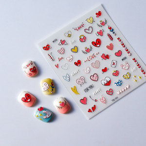 Día <span class=keywords><strong>de</strong></span> San Valentín 5D pegatinas <span class=keywords><strong>de</strong></span> <span class=keywords><strong>uñas</strong></span> negro blanco rojo corazón diseño calcomanías plástico <span class=keywords><strong>acrílico</strong></span> <span class=keywords><strong>decoración</strong></span> <span class=keywords><strong>de</strong></span> <span class=keywords><strong>uñas</strong></span> <span class=keywords><strong>para</strong></span> mujeres - Product Image 2