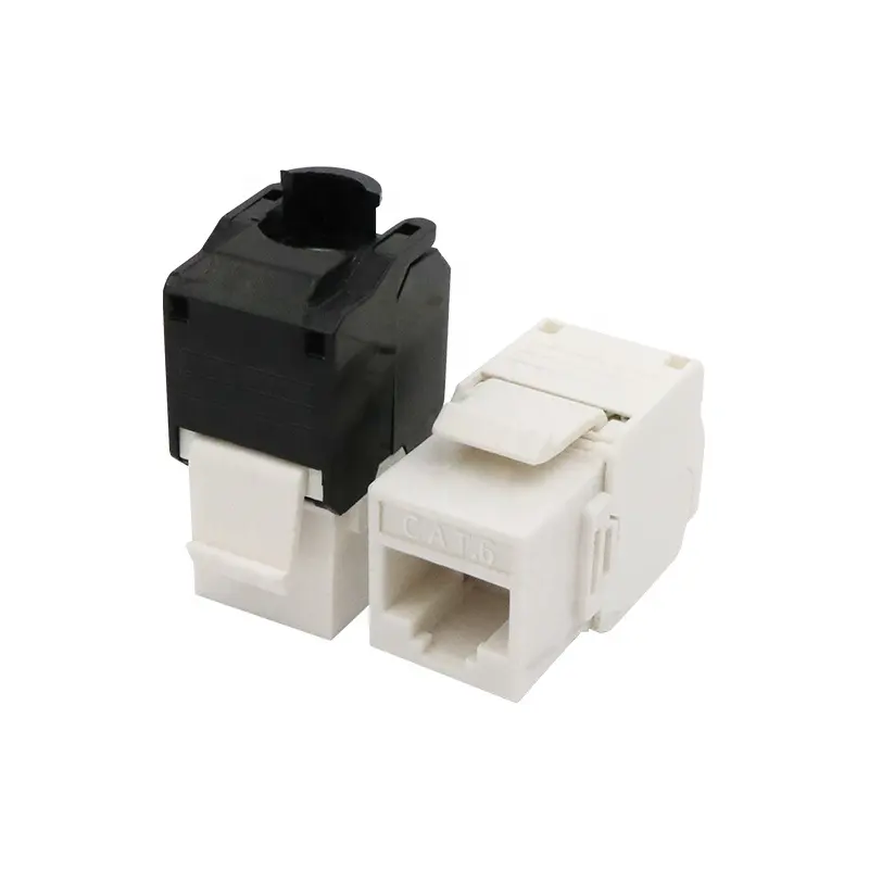 Keystone Jack180 gradi UTP Cat5e Cat6 cat6a Jack Keystone senza attrezzi RJ45 8P8C Jack modulare Toolless