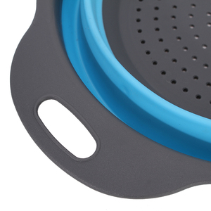 סלסלת מסננת ניקוז מתקפלת מתקפלת מסננת סיליקון מסננת סל כביסה פירות ירקות - Product Image 5