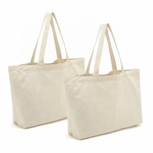 Sac fourre-tout personnalisé avec logo pour femme, pliable, en toile brodée, avec poches, fermeture éclair, bandoulière, sac à main réutilisable en tissu doux - Product Image 2