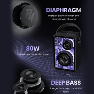 Bass Blue Tooth 80W Fm End <span class=keywords><strong>Hifi</strong></span> Transparent Desktop High Fidelity Subwoofer <span class=keywords><strong>Haut</strong></span>-parleur <span class=keywords><strong>de</strong></span> fête en plein air Xdobo Memory1972 - Product Image 6