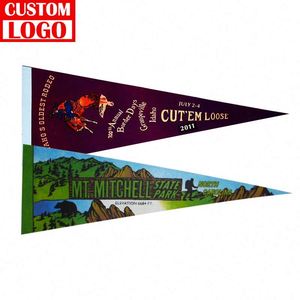 Bandera Triangular de Fieltro Personalizada, Pancarta de Fieltro Suave, Bandera Publicitaria de Fieltro, Bandera de Fieltro con Logotipo Impreso Personalizado - Product Image 1