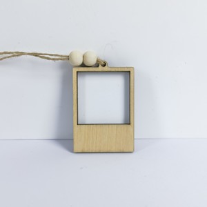 Cadre <span class=keywords><strong>photo</strong></span> miniature en bois simple avec logo personnalisé, à suspendre, bricolage, fait maison, échantillons gratuits disponibles, Noël, premier <span class=keywords><strong>anniversaire</strong></span> de bébé - Product Image 5