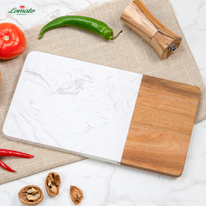 Planches à découper en bois d'acacia marbré LOMATO, logo personnalisé, écologiques, durables, rectangulaires, planches de service, nouveauté - Product Image 3