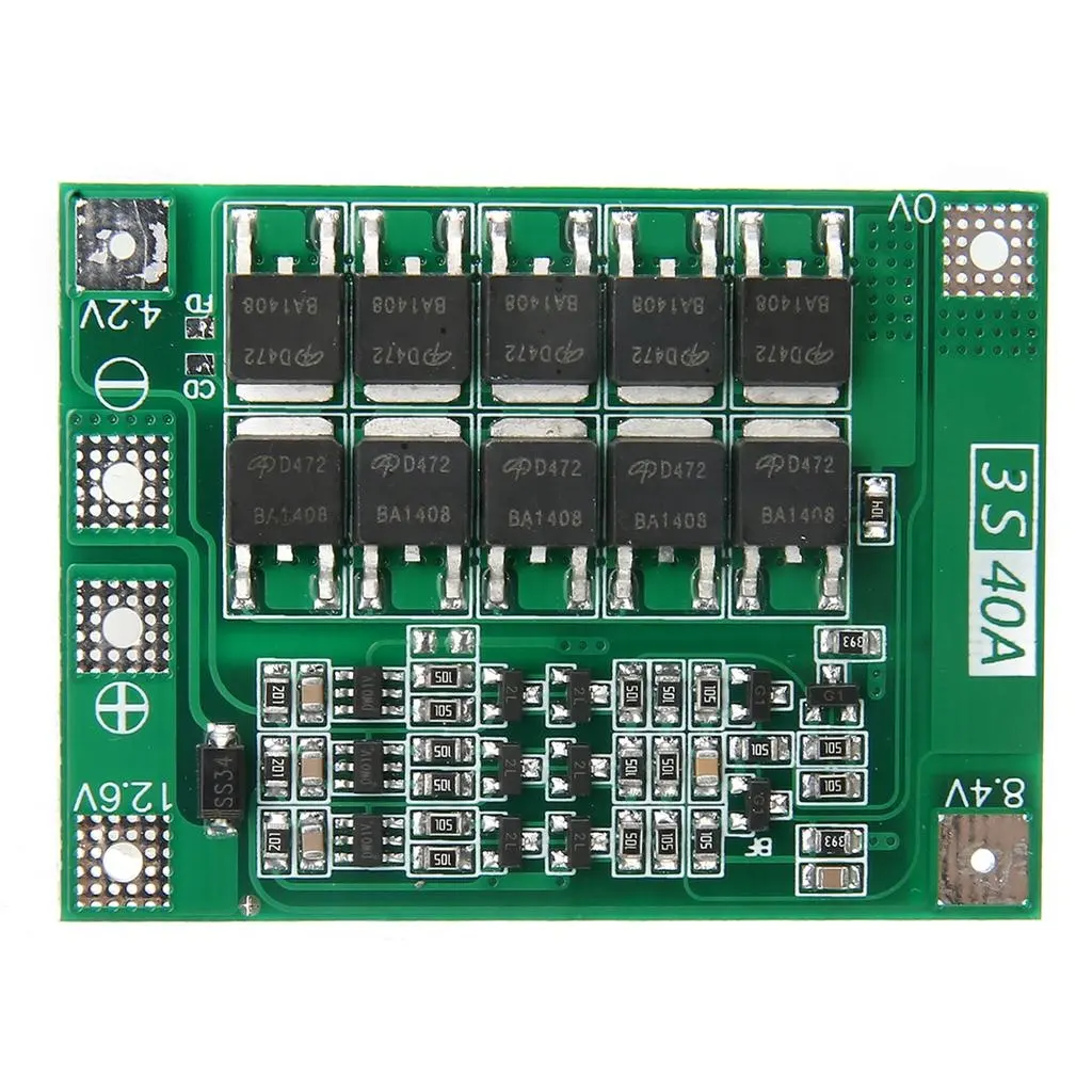 Taidacent 3S 40A عالية الحالي عالية الطاقة 12.6V 11.1V 18650 بطارية ليثيوم حزمة لوح حماية وحدة ل الحفر الكهربائية المحرك