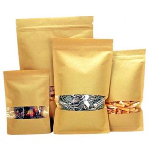 Sacs refermables réutilisables Mini sac en papier kraft avec fermeture éclair 16x22cm Pack promotionnel - Product Image 1