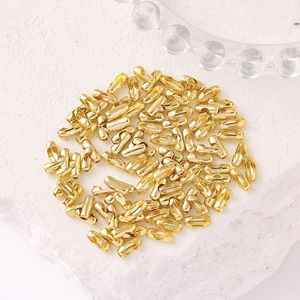 Cadena de cuentas de cobre con cierre cónico chapado en forma de baguette para la fabricación de collares B52 - Product Image 3