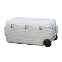 LIHENG 180L Refroidisseur isolé sans roue Outdoor Camping Fishing Ice Box 170L Large Capacity Plastic Freezable Can Cooler