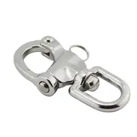Quick release D ring swivel bail mini stainless steel snap shackle with swivel eye