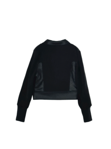 "<span class=keywords><strong>Giacca</strong></span> da moto da <span class=keywords><strong>donna</strong></span> in <span class=keywords><strong>ecopelle</strong></span> leggera <span class=keywords><strong>nera</strong></span> con maniche in maglia elasticizzata per il Golf - Product Image 6