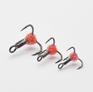 Anzuelos triples de carbono hechos en China al por mayor, anzuelos de pesca en hielo, personalizables, diferentes tamaños y colores - Product Image 2