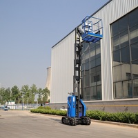 Machine de levage électrique à batterie, mini nacelle élévatrice, nacelle élévatrice à mât vertical unique pour travaux en hauteur