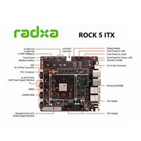 Placa de Desarrollo Radxa ROCK5 ITX RK3588 con CPU de Ocho Núcleos, Placa Base Mini-ITX, Computadora de Placa Única, Compatible con Decodificación 8K FPGA