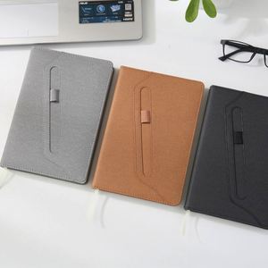 Wholesale Customizable Promotional Business Linen <b>Journal</b> A5 Hardcover Leather Notebook with Organizer 100 Sheets - Product Image 3