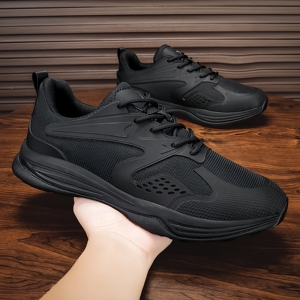 <span class=keywords><strong>Zapatillas</strong></span> Retro con Plataforma Gruesa para Hombre, Diseño de Estrella Brillante en Cuero, con Cordones, Ligeras, Calzado Casual - Product Image 2