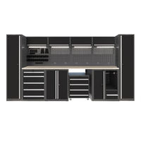 Banc de travail modulaire en acier laminé à froid avec tiroir amovible, armoire de rangement pour outils, système de stockage industriel personnalisé OEM pour garage