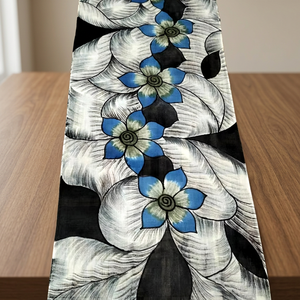 Quality Elegant Luxury Pashmina Scarf Hand Painted Floral Print Long Merino <b>Wool</b> Indian Made Women Adult - Product Image 2