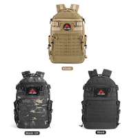 Sac à dos tactique camouflage Oxford grande capacité 45L étanche Lupu LP2145 avec fermeture éclair et cadre interne ergonomique