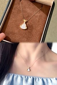 Xinfly Luxury 18K Gold Diamond Necklace Natural Gemstone with White <b>Shell</b> Owl Heart Star Gourd Lovely Party Gift - Product Image 2