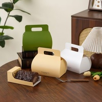 Petite boîte à dessert en papier pour pâtisserie, boîte en papier pliable pour biscuits, boîte à gâteau en papier pour boulangerie