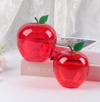 Boîte de rangement créative en plastique PS en forme de pomme simulée pour fruits secs, boîte d'emballage de luxe pour friandises de mariage, vente en gros d'usine