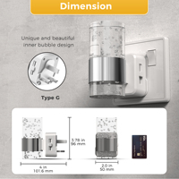 Veilleuse murale LOHAS en acrylique à bulles, luminosité réglable, DCH2 argent, lampe de chevet LED moderne pour la décoration de chambre