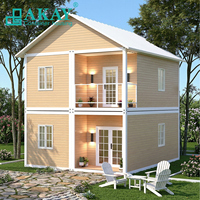 Maisons préfabriquées en conteneurs avec toit en pente, écologiques, luxueuses, miniatures, installation rapide, maison modulaire préfabriquée avec terrasse