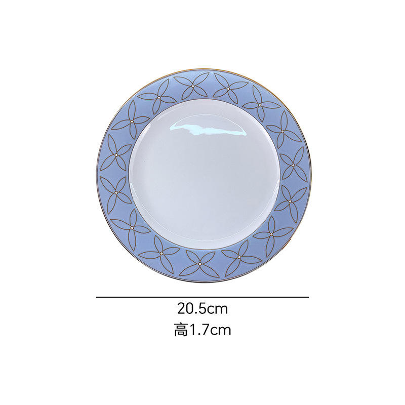 eight-inch blue plate