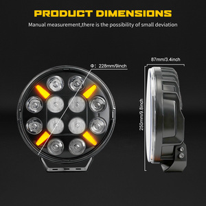 Nuova Luce da Lavoro LED 9 Pollici, Luce di Posizione DRL Bianca 120W IP68, Faro LED a Proiezione TIR per Camion e Fuoristrada 4x4 - Product Image 6