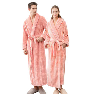 Commercio all'ingrosso Unisex di lusso con coulisse Spa <span class=keywords><strong>accappatoio</strong></span> sfuso in tinta unita tessuto Waffle per adulti casa Hotel Resort abito assorbente - Product Image 5