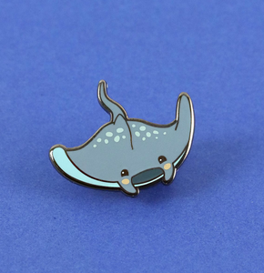 Schattig mantaray & rogvis ontwerp verguld metaal beschilderd - <span class=keywords><strong>aquarium</strong></span>-thema oceaan mode verzamelobject cadeau - Product Image 5