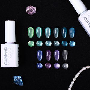 Hanyi uzun ömürlü toksik ücretsiz çevre dostu Vegan kristal Cateye UV jel lehçe tırnak UV LED lamba sıvı malzeme tasarımcı tarzı - Product Image 6