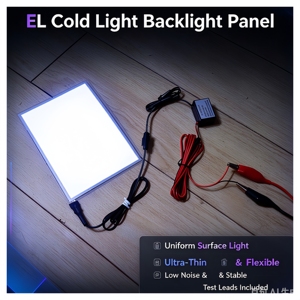 Retroilluminazione EL Ultra-sottile e ad Alta Luminosità, Senza Macchie, Senza Ombre e Senza Effetto Granulare Dimensioni e colore personalizzabili. - Product Image 1